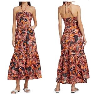 House Of Harlow 1990 revolve paisley Multicolor Halter Maxi Dress size M NWOT